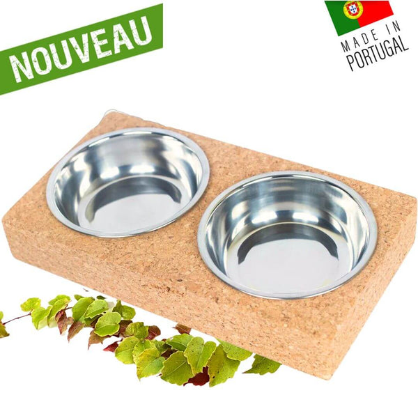 Gamelle pour chien - Gamelle pour chat - Gamelle double pour chien - Gamelle double acier inoxydable - Gamelle pour animaux de compagnie - Gamelle chien vegan