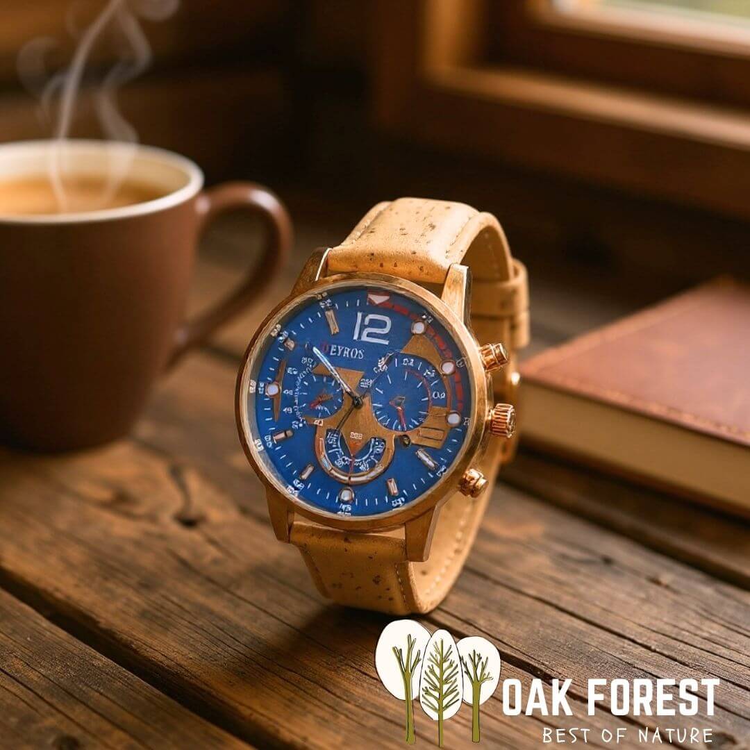montre liege portugal - montre homme vegan - montre liege homme - montre liege femme - montre femme vegan - montre acajou vegan - montre en bois femme - montre en bois homme - montre en bois mixte - notre cuir végétal - montre made in portugal