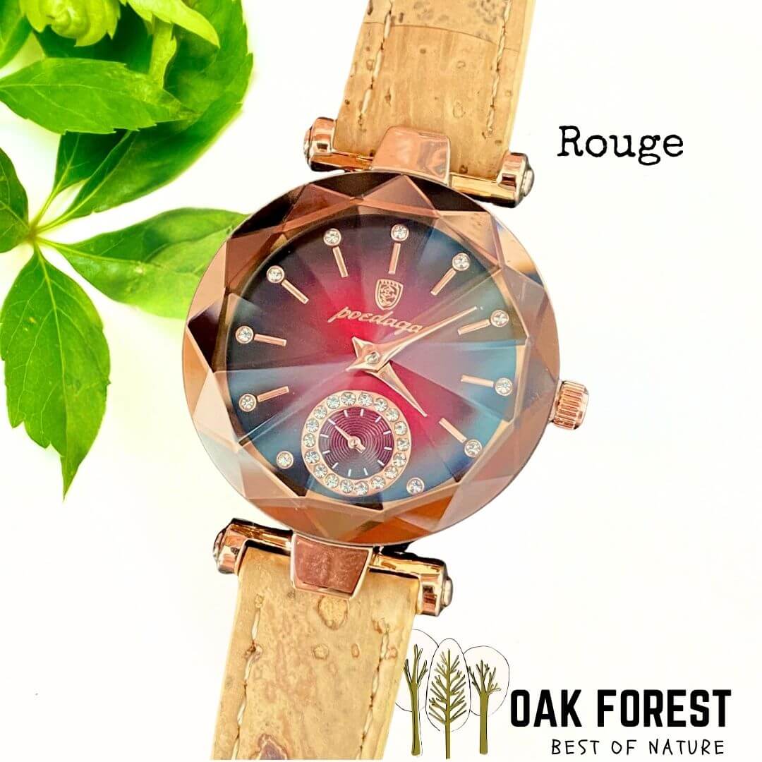 montre vegan en liege - montre liege portugal - montre cuir végétal - montre mixte - montre femme - montre homme - montre naturel pas cher - montre femme vegan en liege rose - montre blanche - montre japon - montre femme flower - montre hippie vegan