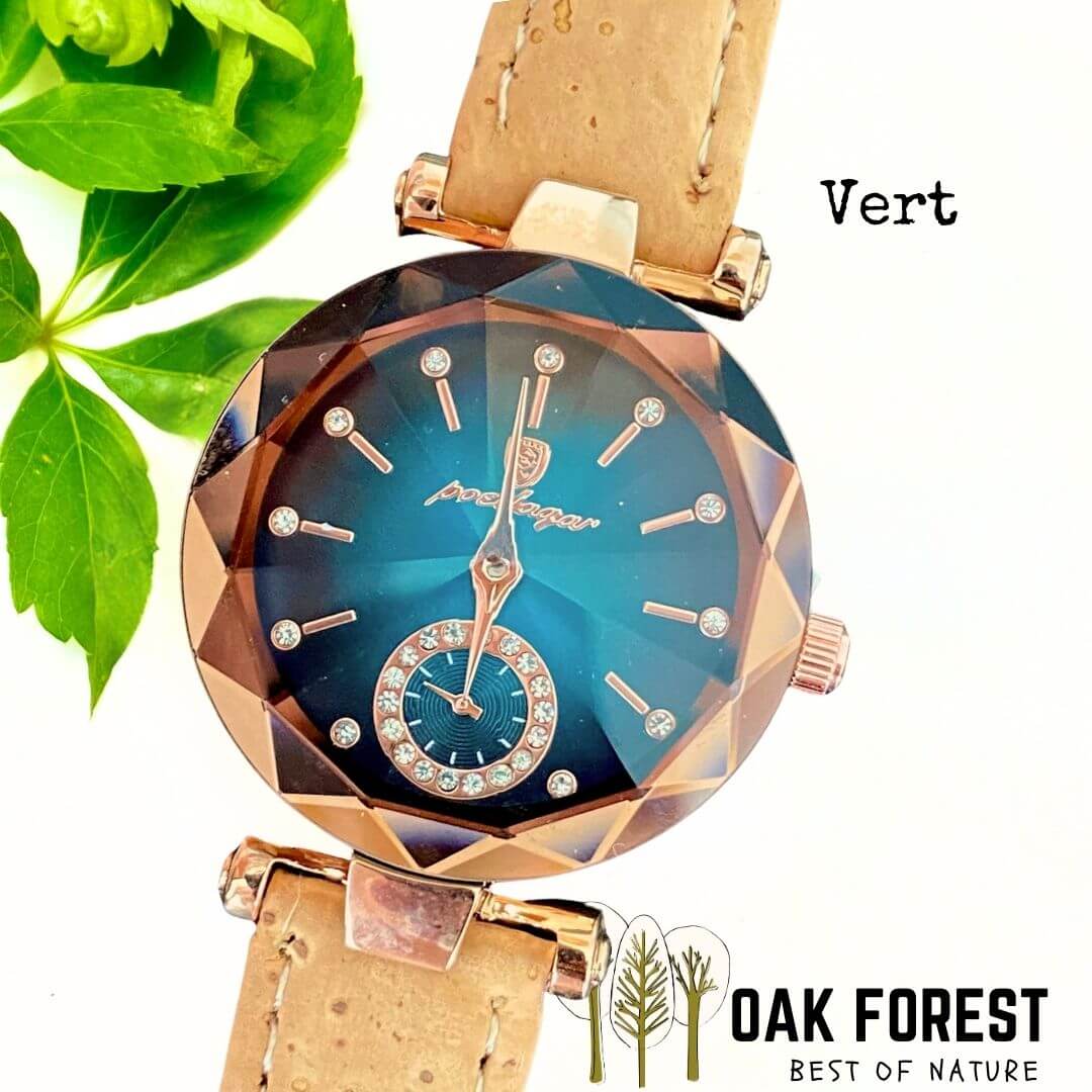 montre vegan en liege - montre liege portugal - montre cuir végétal - montre mixte - montre femme - montre homme - montre naturel pas cher - montre femme vegan en liege rose - montre blanche - montre japon - montre femme flower - montre hippie vegan