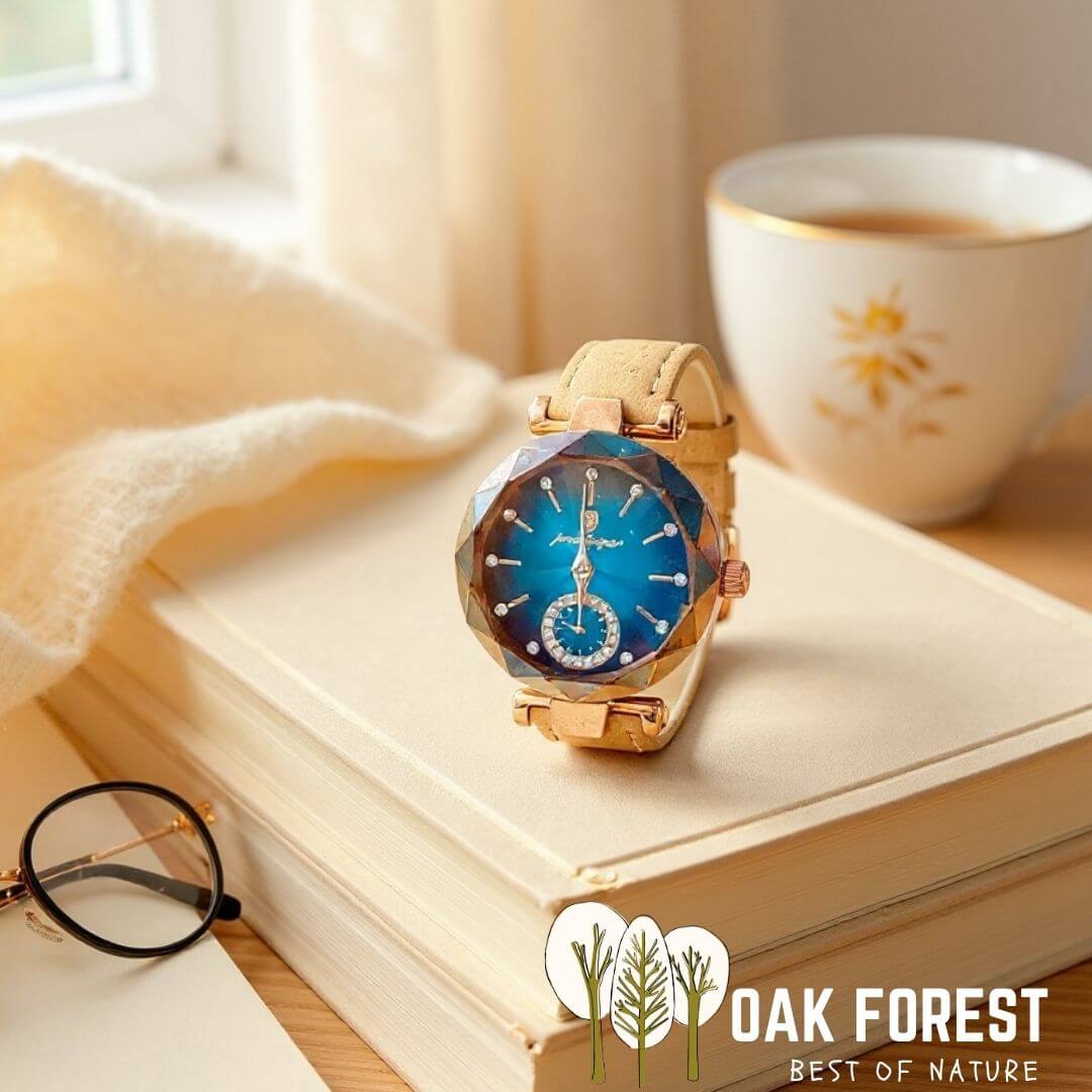 montre vegan en liege - montre liege portugal - montre cuir végétal - montre mixte - montre femme - montre homme - montre naturel pas cher - montre femme vegan en liege rose - montre blanche - montre japon - montre femme flower - montre hippie vegan