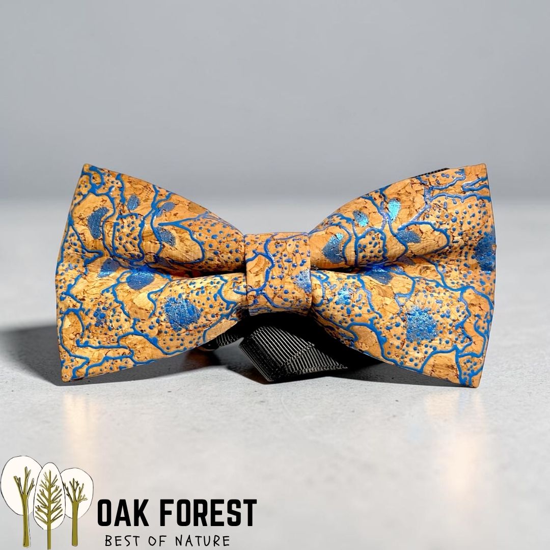 Noeud Papillon liège Bleu Metal - Adulte ou Enfant