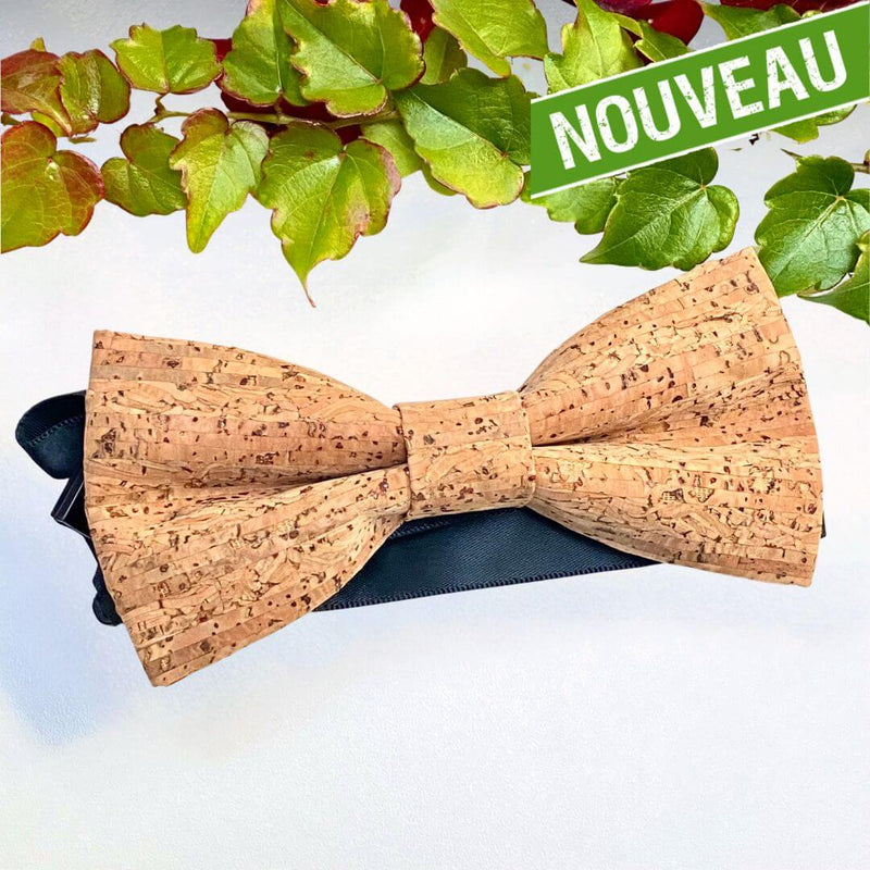 noeud papillon homme liege lotus - noeud papillon champêtre - noeud papillon vegan homme - noeud papillon naturel made in France - mariage vegan - mariage champêtre - mariage bohème - accessoire tenue mariage homme