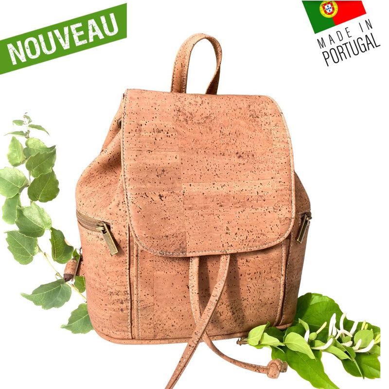 Handmade cork backpack Ecological Vegan cork bag Oak Forest