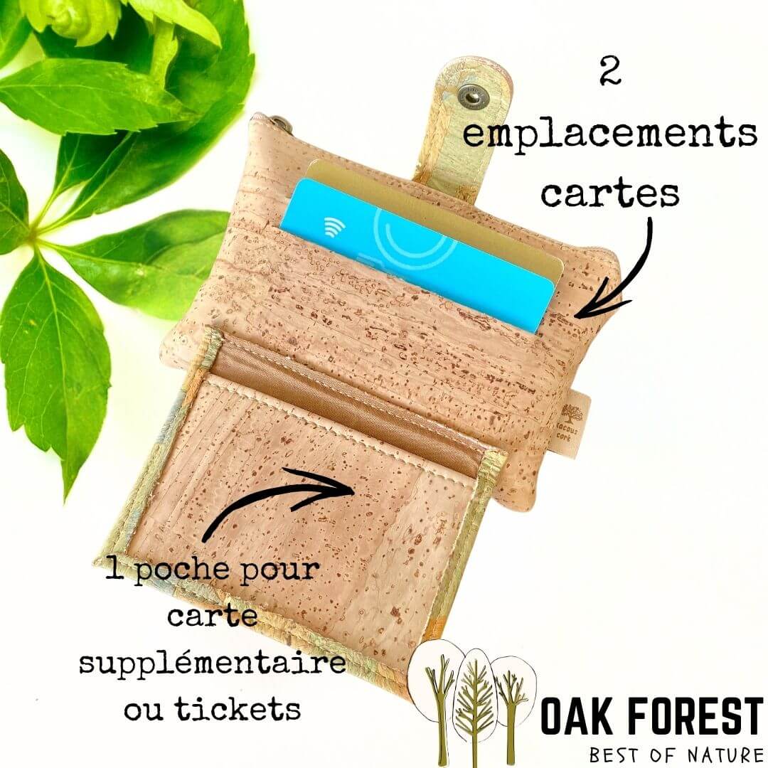 Fold-out cork wallet "Flower" - Vegan wallet