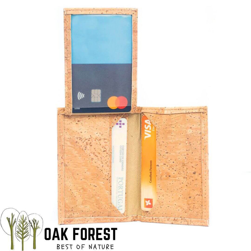 Porte cartes en Liege Essentiel Rangement cartes vegan Oak Forest