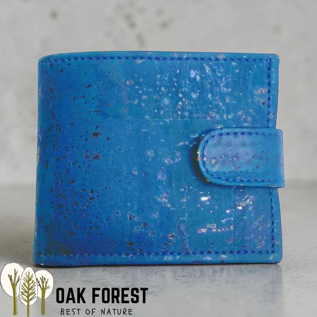 Portefeuille vegan Bleu marine pour homme en liège - artisanat portugal