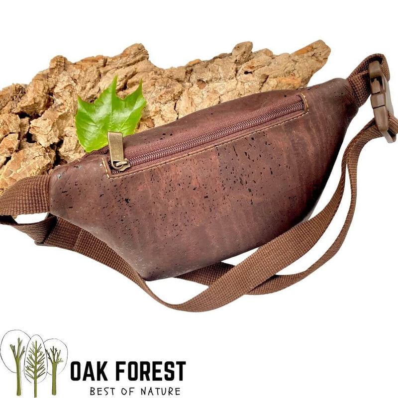 Cork bag Stylish and ethical cork fanny pack Oak Forest