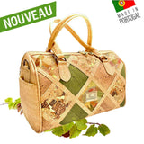 sac en liege vegan - sac liege portugal - sac liege France - sac liège portugais - sac en liège vegan - sac motif Picasso - sac cuir vegan - sac cuir végétal - sac a main liege - sac femme naturel - sac femme vegan - cruelty free - sac montado - montado - sac liege montado - sac bowling -sac femme kaki vegan - idée cadeau femme - sac chic