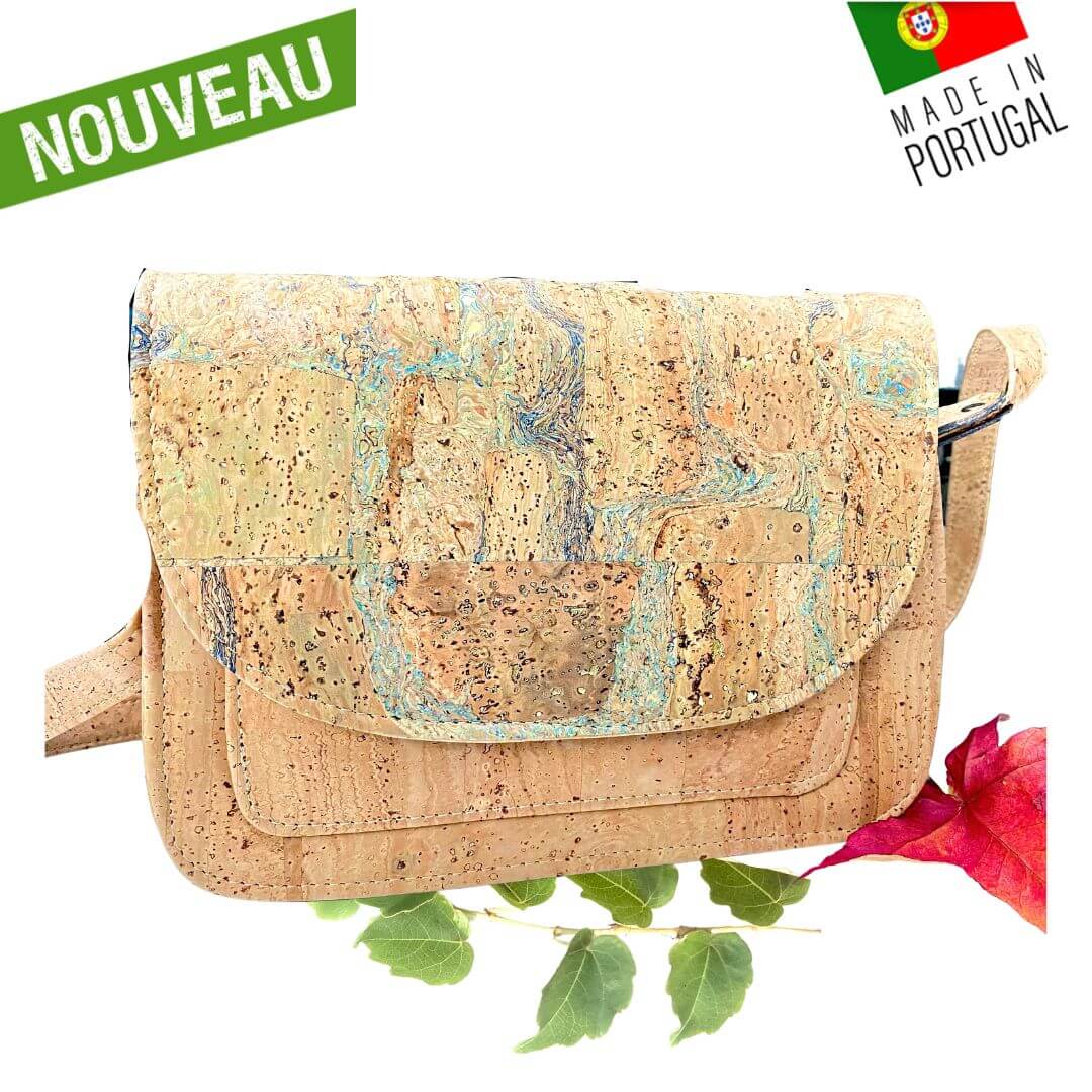 sac liege - sac liège - sac en liege vegan - sac femme liege - sac cuir végétal - sac cuir vegan - petit sac femme léger - sac doré femme - sac chic en liege - sac made in france - idée cadeau femme - sac à main original