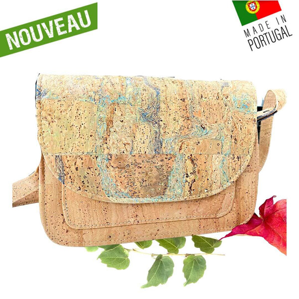 sac liege - sac liège - sac en liege vegan - sac femme liege - sac cuir végétal - sac cuir vegan - petit sac femme léger - sac doré femme - sac chic en liege - sac made in france - idée cadeau femme - sac à main original