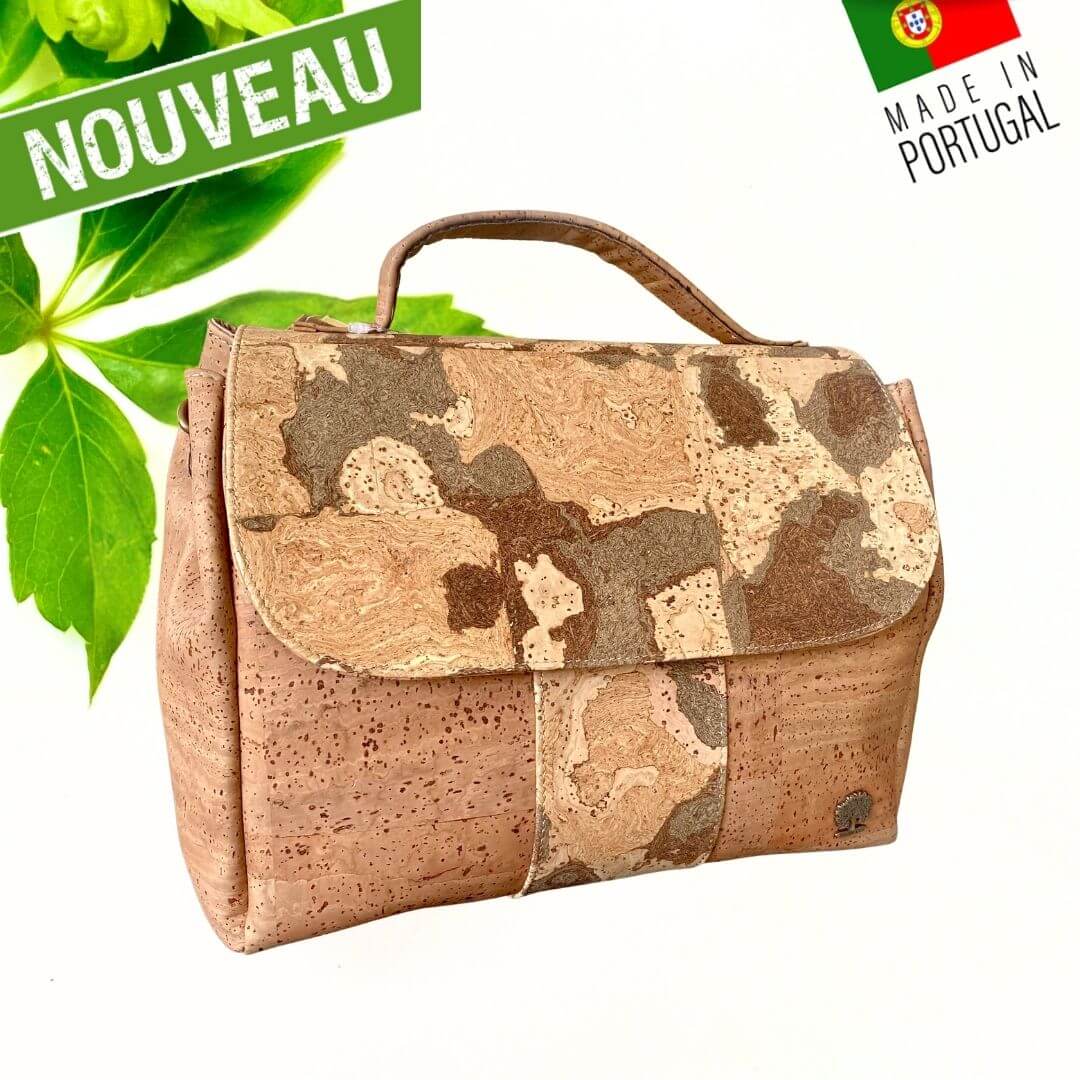 sac en liege vegan - sac liege portugal - sac liege France - sac liège portugais - sac en liège vegan - sac motif Picasso - sac cuir vegan - sac cuir végétal - sac a main liege - sac femme naturel - sac femme vegan - cruelty free