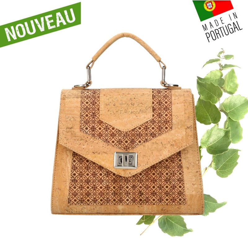  sac liege - sac liège - sac en liege vegan - sac femme liege - sac cuir végétal - sac cuir vegan - petit sac femme léger - sac trapèze liege femme - sac original femme chic