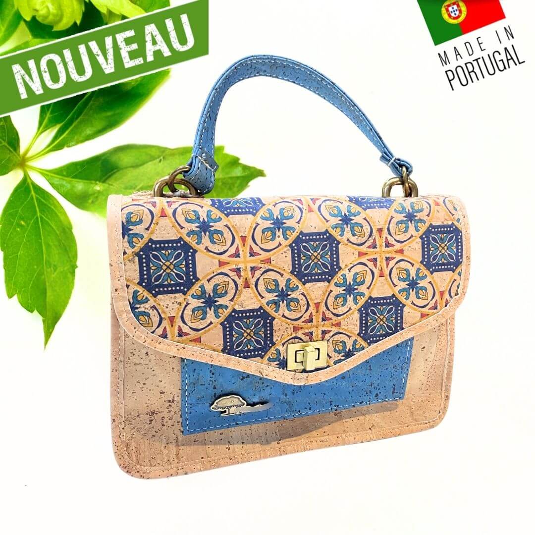 sac en liège - sac en liege - sac bandoulière en liège - sac bandouliere en liege - sac à main liège - sac bandoulière femme - sac origami - sac original - sac vegan - sac cuir végétal - sac bandoulière pas cher - sac bandoulière petit prix- sac naturel - petit sac fille - sac pratique - sac géométrique-sac à main en liège - sac bleu marine femme vegan