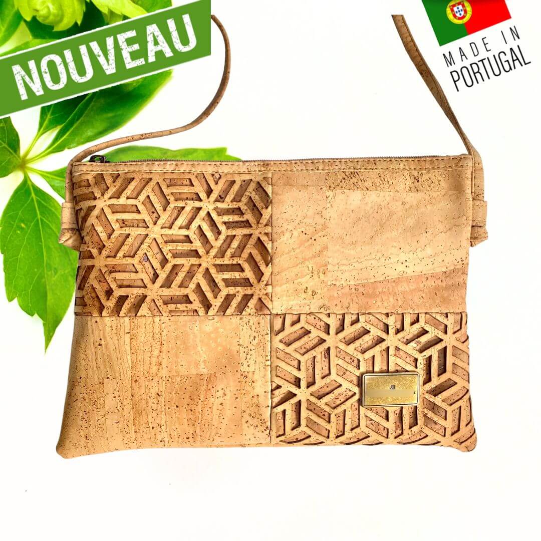 sac en liège - sac en liege - sac bandoulière en liège - sac bandouliere en liege - sac à main liège - sac bandoulière femme - sac origami - sac original - sac vegan - sac cuir végétal - sac bandoulière pas cher - sac bandoulière petit prix- sac naturel - petit sac fille - sac pratique - sac géométrique-sac à main en liège portugal