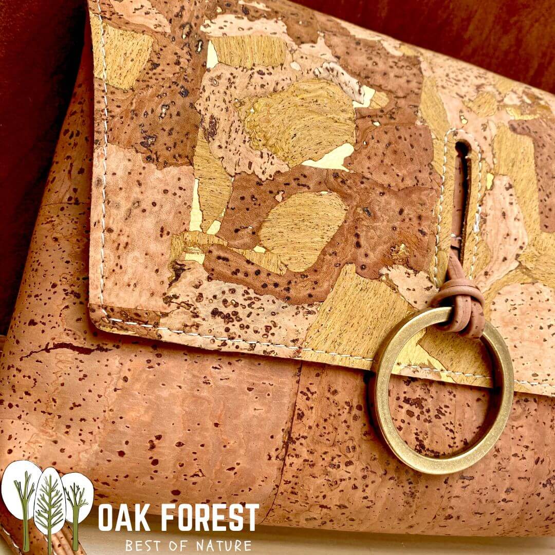 Kork-Umhängetasche „Dark Gold“ – Vegane Korktasche