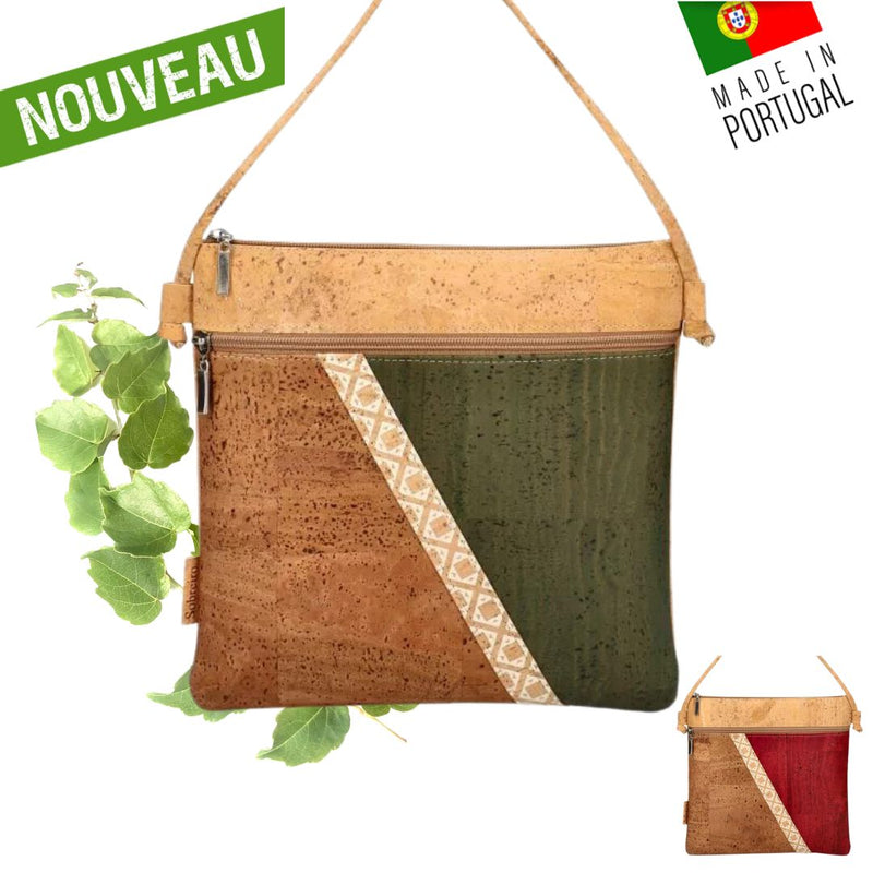 sac en liège - sac bandoulière en liège - sac femme - sac a main femme - sac vegan - sac végétal sac végétarien - sac cuir végétal - sac Portugal sac pas cher - sac tendance - sac en liège France - sac vegan femme - sac léger et pratique - sac naturel - sac artisanal - manga - sac manga - sac camel - petit sac pratique - sac fille - idée cadeau vegan