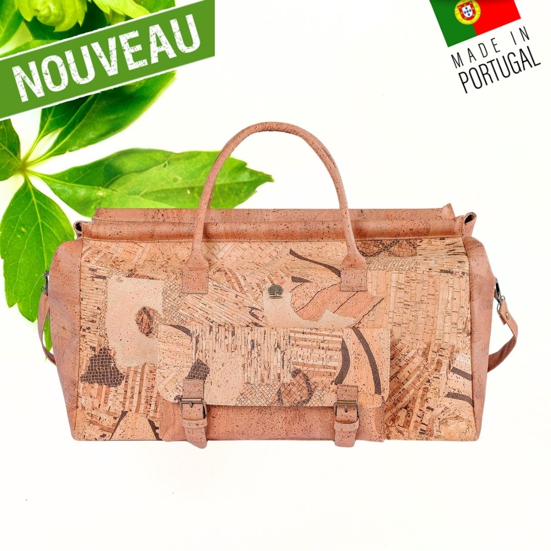 sac de voyage vegan en liege - sac en liege vegan - sac liege protugal - sac liège vegan - sac voyage cuir végétal - cas voyage léger made in france - sac voyage made in portugal - grand sac en liège - grand sac liege - grand sac de voyage vegan - sac voyage vegan homme - sac voyage vegan femme - sac vintage en liège - sac vintage liege made in Portugal - sac Vintage made in France liège