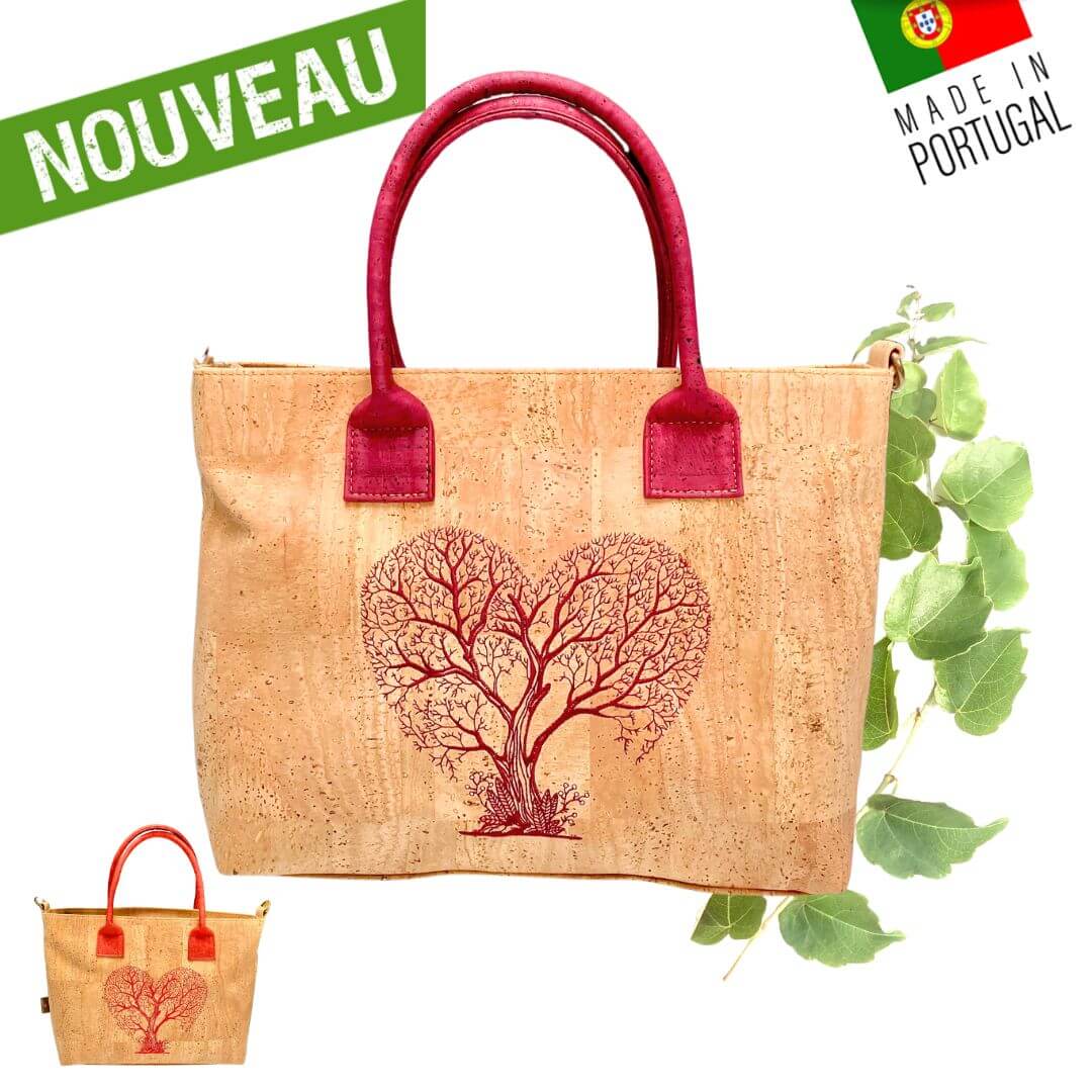 sac en liège - sac en liege - sac bandoulière en liège - sac bandouliere en liege - sac à main liège - sac bandoulière femme - sac origami - sac original - sac vegan - sac cuir végétal - sac bandoulière pas cher - sac bandoulière petit prix- sac naturel - petit sac fille - sac pratique - sac à main en liège portugal - mode éthique - liège durable - liège écologique - artisanat durable - portugal - arbre de vie - sac naturel femme - idée cadeau écologique - sac vegan femme - sac rouge  coeur