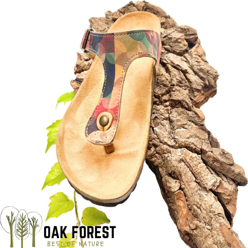 Sandales LIEGE Claquettes en li ge naturel cologique Oak