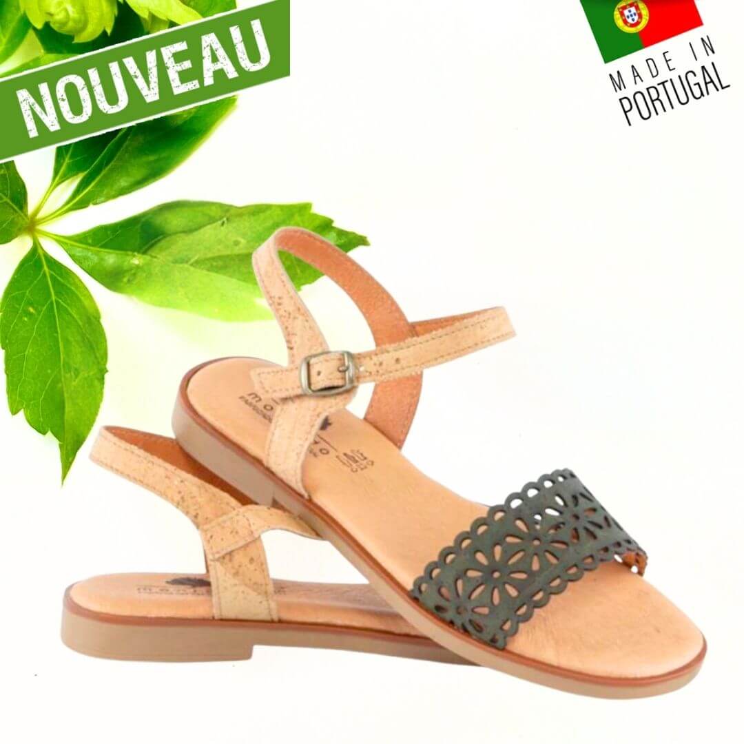 claquette vegan liege - claquette vegan femme - claquettes vegan femme - sandale vegan femme - sandales vegan femme - sandales made in France - sandales made in Portugal - Sandales cuir végétal - sandale en liège - sandales en liège - montado - sandales montado - chaussure montado - montado portugal