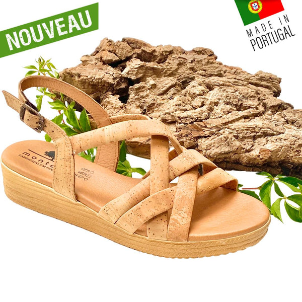 Sandales LIEGE Claquettes Vegan en li ge naturel cologique