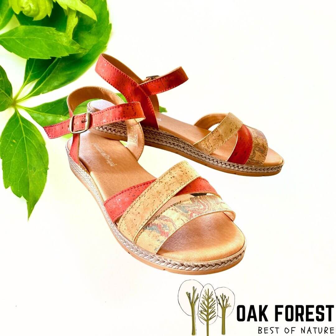 claquette vegan liege - claquette vegan femme - claquettes vegan femme - sandale vegan femme - sandales vegan femme - sandales made in France - sandales made in Portugal - Sandales cuir végétal - sandale en liège - sandales en liège - montado - sandales montado - chaussure montado - montado portugal - sandales rouge vegan