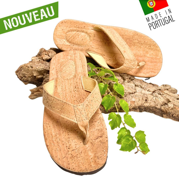 claquette vegan liege - claquettes vegan femme - claquettes vegan homme - tong vegan homme - tong vegan femme - tongs made in France - tongs made in Portugal - Tongs cuir végétal - tong en liège - tongs mixtes en liège - tong mixte - montado - chaussure montado