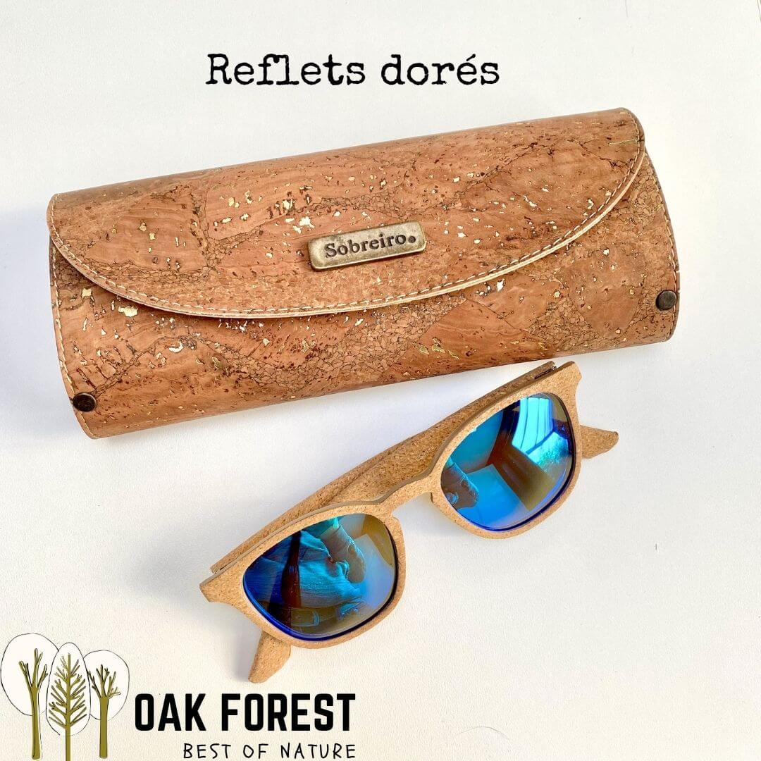 étui lunettes liège artisanal portugal classique reflets dorés