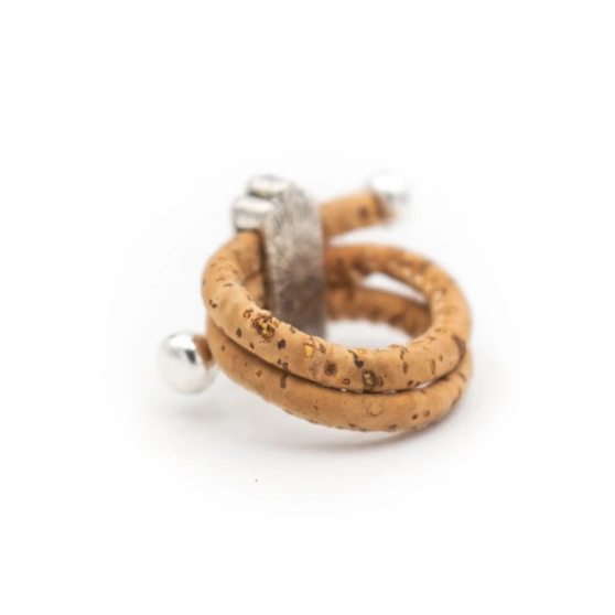 Handcrafted cork ring “Hand of Fatma”