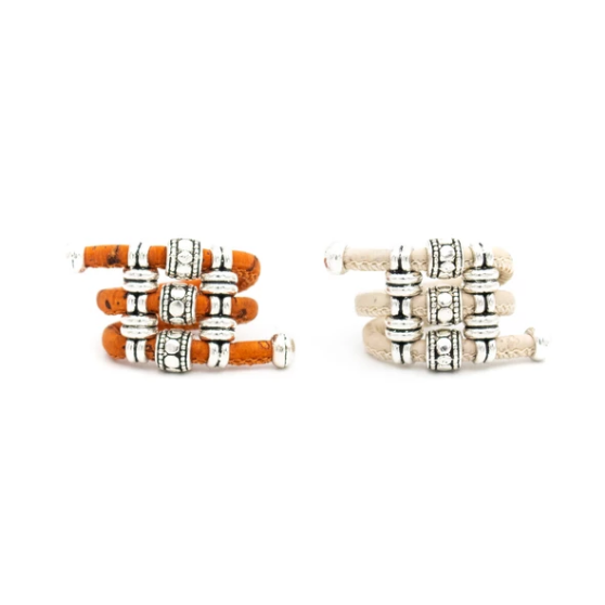 Bague en liège artisanal "Serpentin"