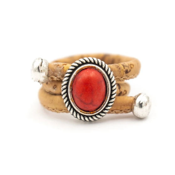 Natural cork ring "Aztek Red"