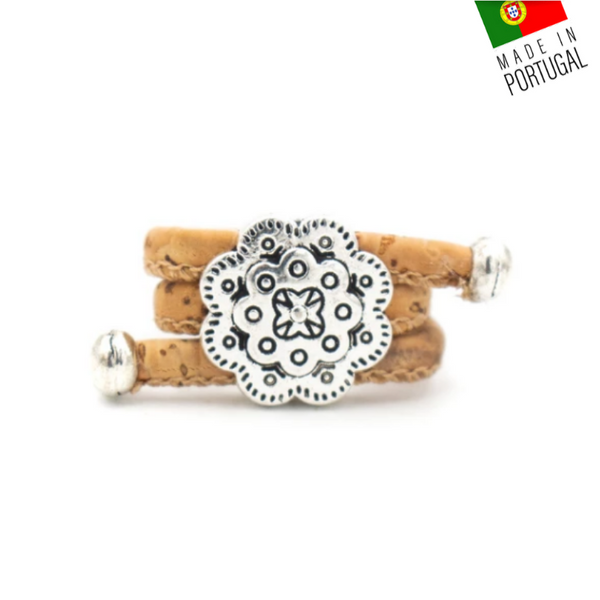 Natural cork ring "Inca Flower"