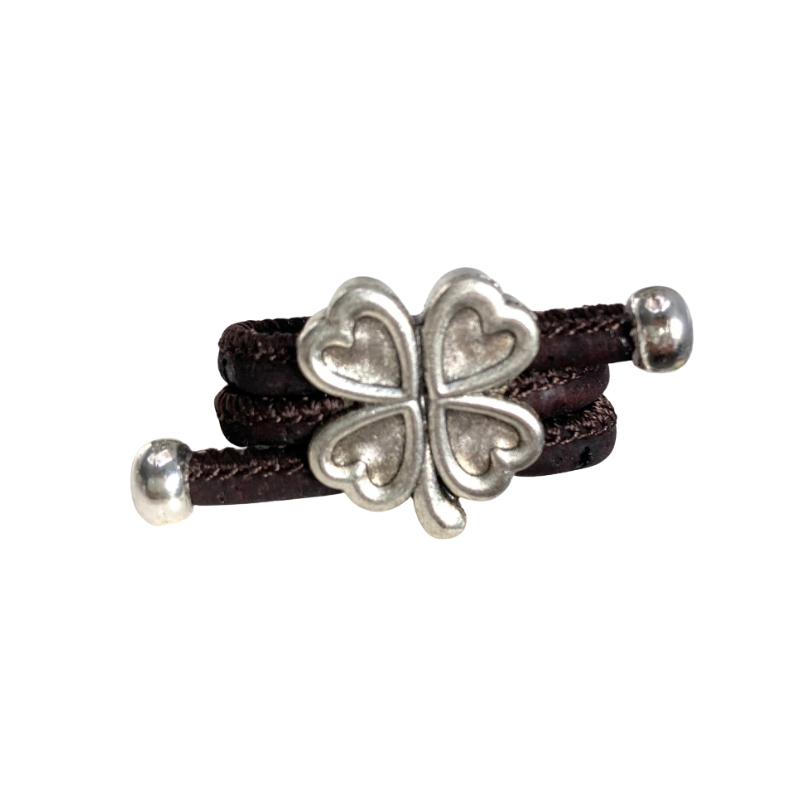 Bague en liège artisanale "Ma chance"