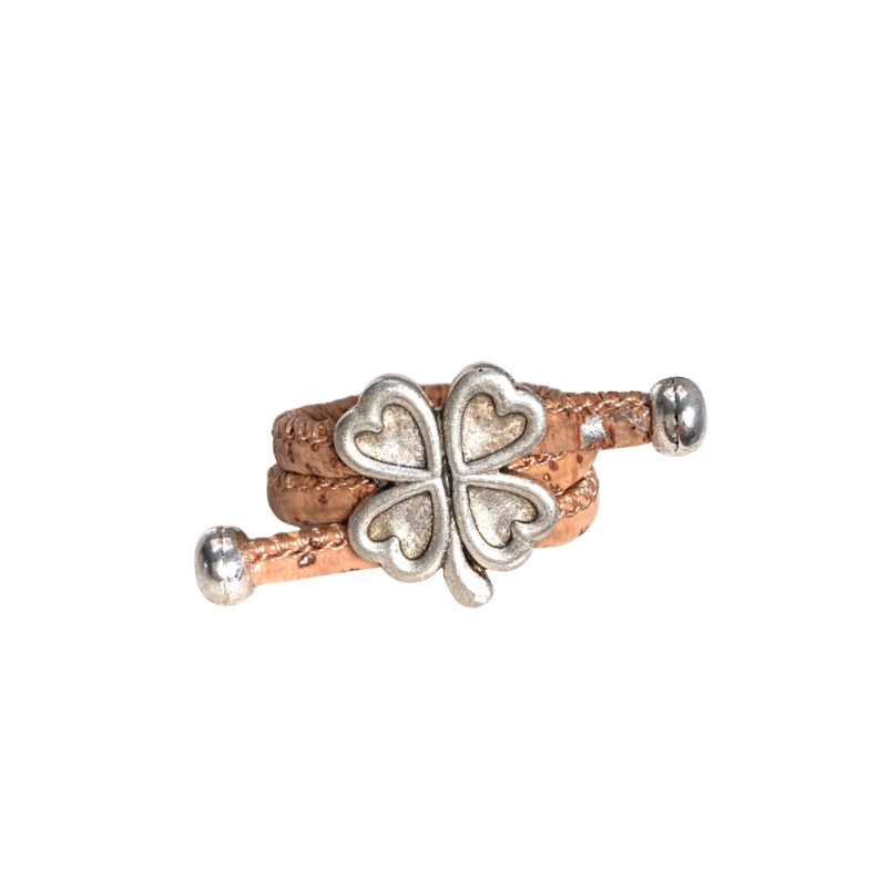 Bague en liège artisanale "Ma chance"