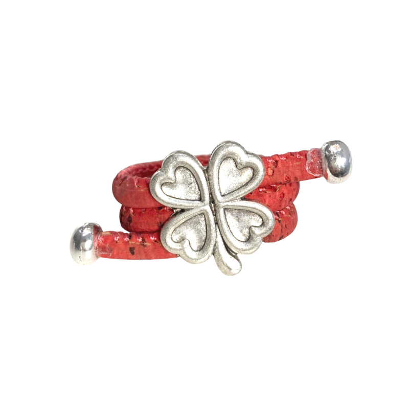 Bague en liège artisanale "Ma chance"