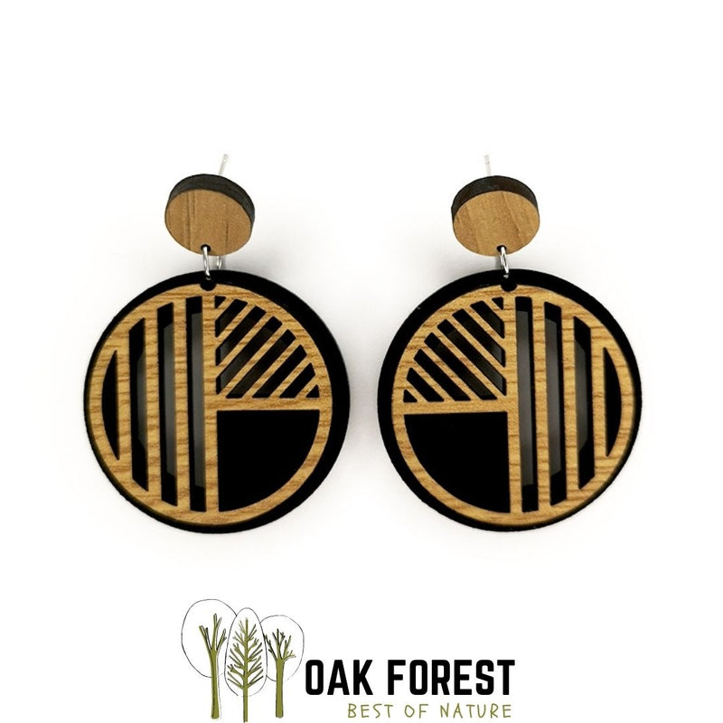 “Vintage” cork wood earrings