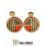 “Vintage” cork wood earrings
