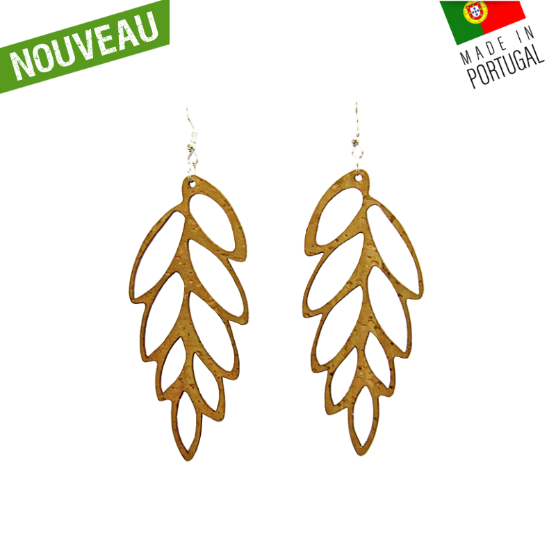 Boucles d'oreilles liège - boucle d'oreille liege - boucles d'oreilles bois - origami - colombes - boucles d'oreilles Vegan - Boucles d'oreilles fantaisie - Boucles d'oreilles légères - Boucles d'oreilles Portugal 