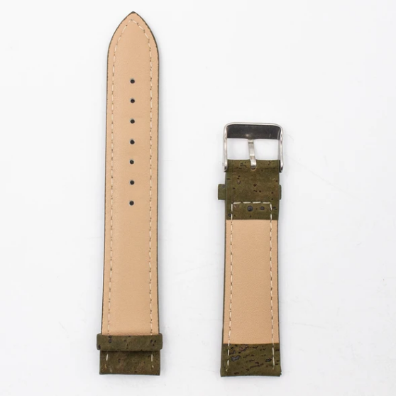 Handmade cork watch strap "Khaki"