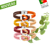 bracelet liege portugal - bracelet liege femme - bracelet vegan femme - bracelet naturel en liege - bracelet liège - bracelet liège made in France - bracelet tressé liege - bracelet cuir végétal - bracelet cuir vegan