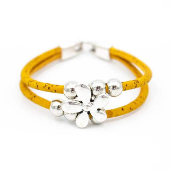 Armband aus Naturkork "Flower" color edition