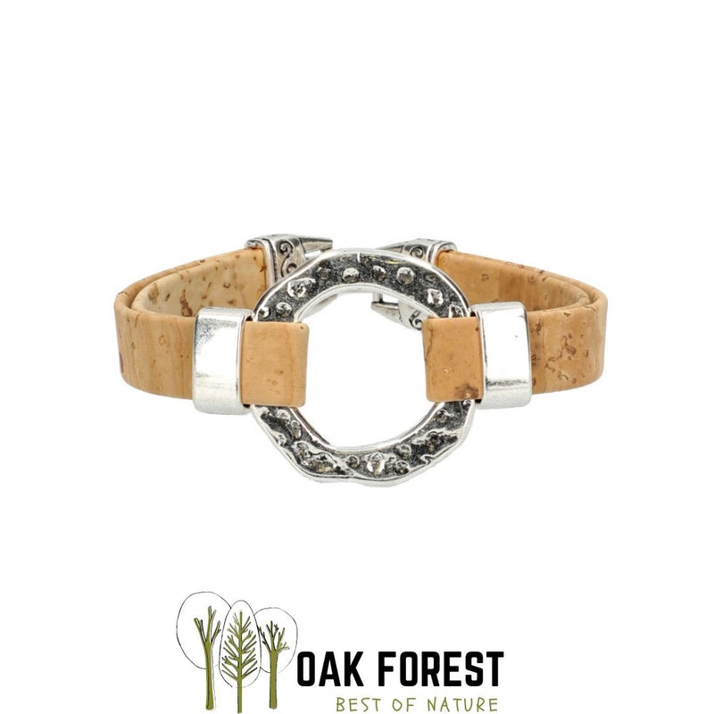 Cork bracelet "Circle of life" - Vegan Women's Bracelet