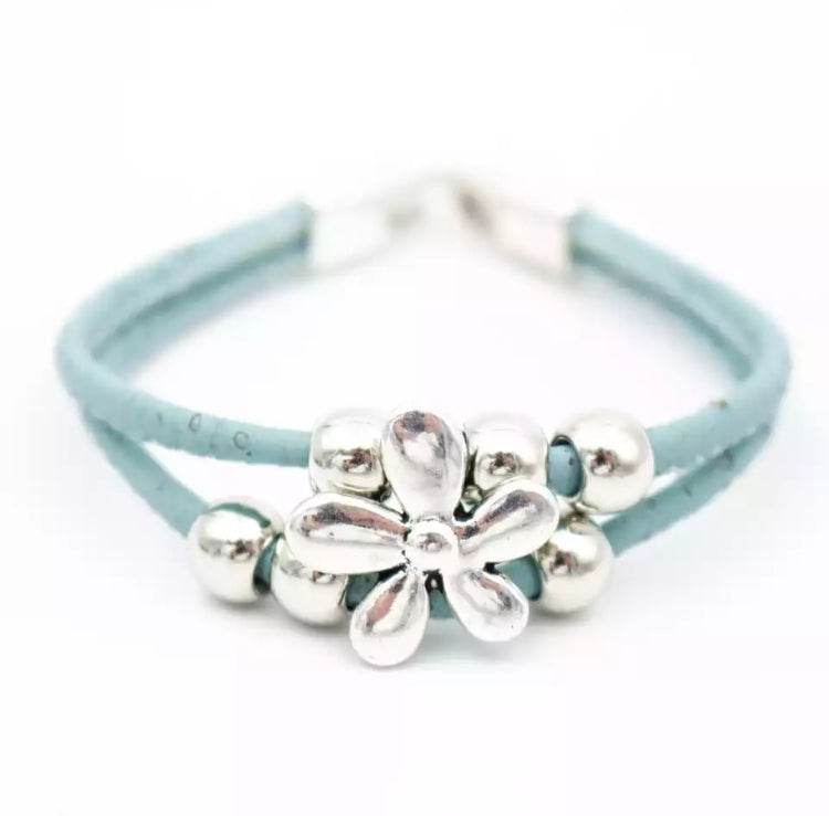 Armband aus Naturkork "Flower" color edition
