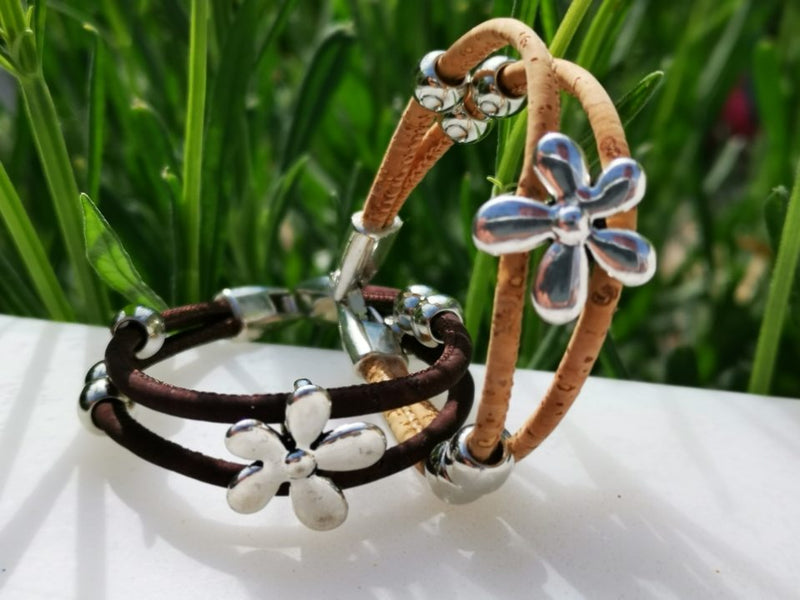 Armband aus Naturkork "Flower" color edition