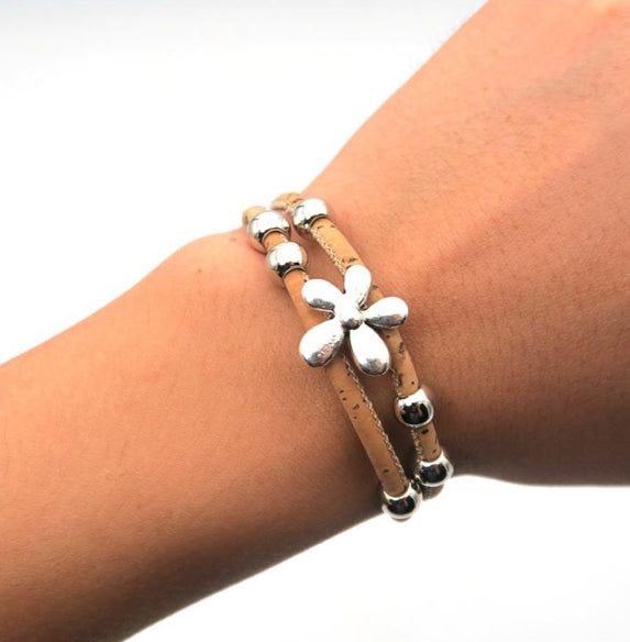 Armband aus Naturkork "Flower" color edition