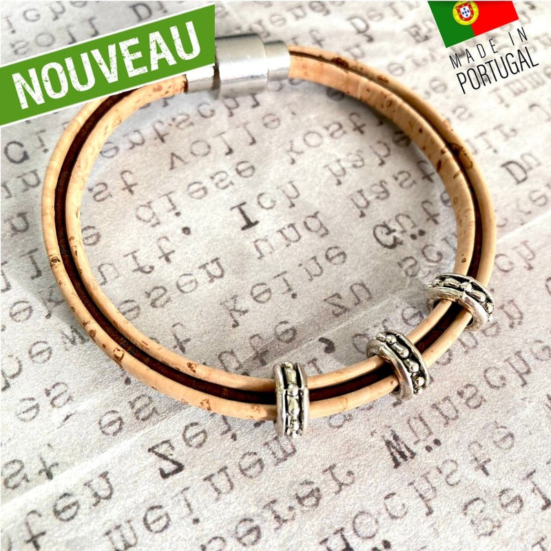 bracelet homme vegan liege - bracelet liege homme portugal - bracelet made in france - bracelet homme vegan - bracelet cuir vegetal - bracelet cruelty free - bracelet liege portugal homme - bracelet liège homme vegan Portugal 