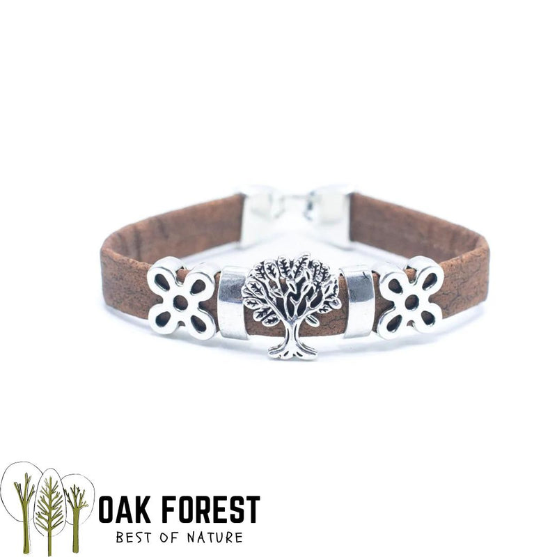 bracelet arbre de vie - bracelet liege vegan - bracelet vegan arbre de vie - bracelet cuir vegetal - bijou vegan arbre de vie - bijou fantaisie femme - bracelet femme vegan liege - bracelet liege portugal - bracelet idée cadeau - bracelet pas cher femme