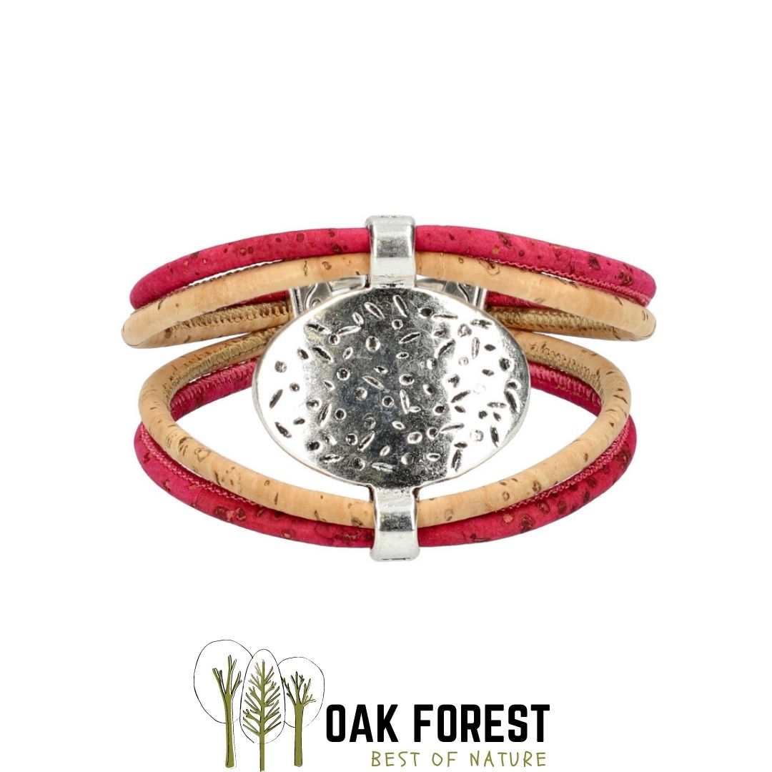Korkarmband „Ovale Color“ – Veganes Damenarmband