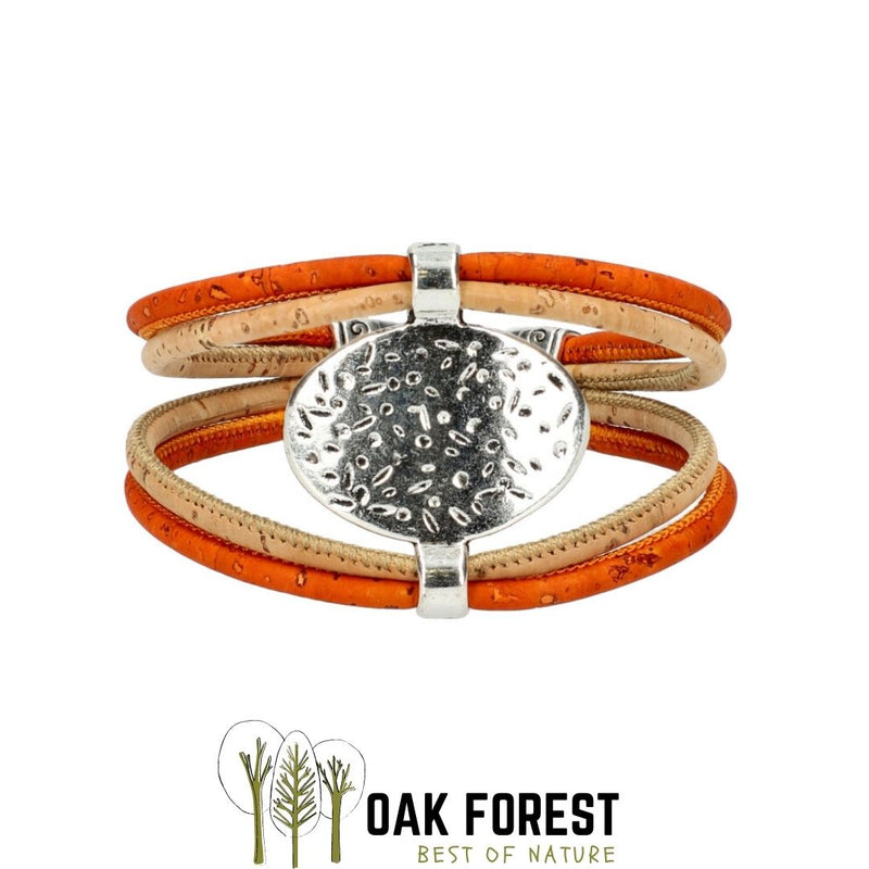 Cork bracelet "Ovale Color" - Vegan Women's Bracelet
